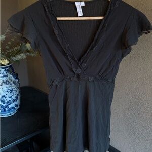 Sweet Pea by Stacy Frati brown babydoll shirt